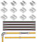 BTF-LIGHTING FCOB CCT RGB 4pin 10mm Connector kit 12pcs Transparent Connector 6pcs 15cm lang 22AWG Verlängerungskabel Draht/Board zu Board für spaltfreies Löten und 4pin LED-Licht Eckenanschluss