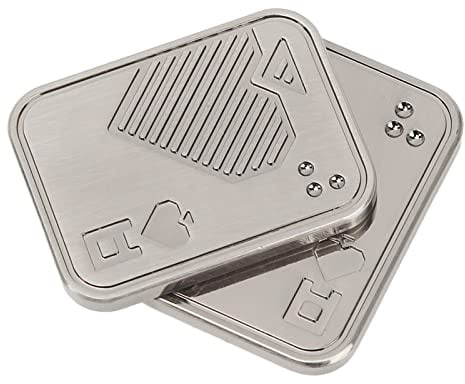 Fabater Fidget Slider Spielzeug, Magnetisches Metall-Poker-Fidget-Slider für Erwachsene, Magnetisches Metall-Fidget-Spielzeug, ADHS, Autismus, Sensorisches Spielzeug, Stressabbau, Push-Karten-Slider