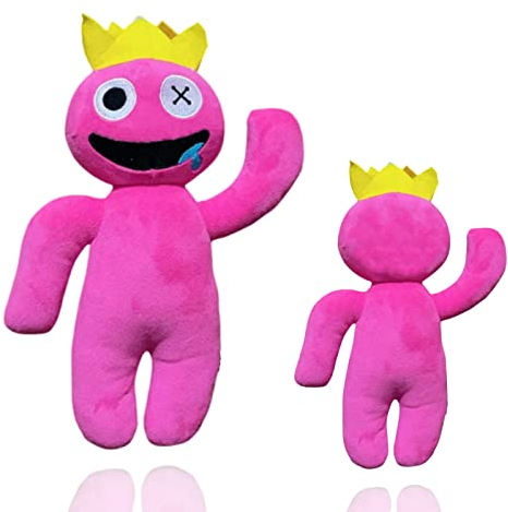 Rainbow Friends Puppe. Regenbogen Freunde Plüschpuppen. Horror-Videospielspielzeug. Geschenk für Kinder zu Weihnachten, Geburtstag. (Pink, Rose, 34 cm)