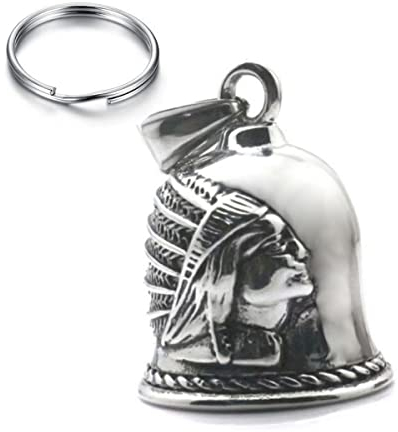 CUSTOMprivé Lucky Bell Indianer Motorrad Glöckchen Glücksbringer Biker Indian Chief Scout Biker Motorradfahrer, Chrom-Finish