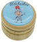 GICO Milchzahndose, Zahndose Milchzähne Bilderdose mit diversen Motiven aus Holz für Jungen und Mädchen mit Drehverschluss 44 mm (Ritter)