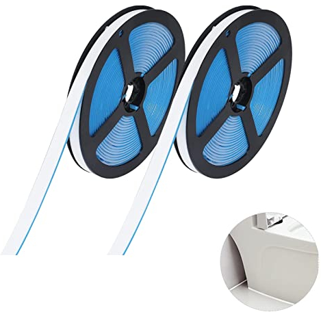 Ceramic Tile Mildewproof Gap Tape, 2PCS Tile Edging Trim 6m Gap Tape Waterproof Self-Adhesive Caulk Strip for Sealing and Decorating Corners, Wall, Ceiling, Stove, Sink, Baseboard, and Floor