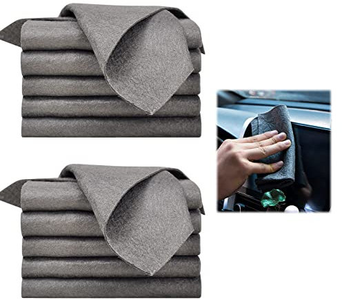 Eowppue Verdicktes Magisches Reinigungstuch 10 StüCk 30 × 30 Cm MikrofasertüCher Putzlappen Wiederverwendbarer ReinigungstüCher FüR Zuhause KüChe Fenster Auto