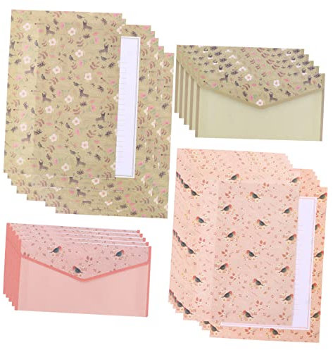 Ciieeo Umschläge 90-Teiliges Briefkopf-Set Für Japanisches Briefpapier Geschenkset Notizkarten Briefpapier Briefumschläge Japanisches Briefpapier Papierumschläge Set Weihnachtskarten