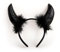 JSRHEEM Bandeau diable，cornes diable halloween，serre-tête halloween，Convient pour le diadème d'accessoires de cheveux de costume de fête d'halloween de carnaval (noir)