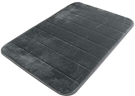 YWLINK Memory-Schaum Bad-Teppiche Angenehm Weiches Wasser SaugfäHig WC Badezimmer Teppich Badematte FußMatten Teppich Teppiche Pebble Atmungsaktivem (Y1-Grey, One Size)
