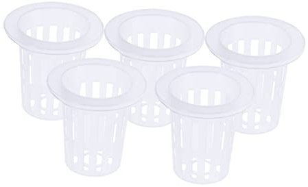 Kisangel 50 Stücke Kunststoff-netztöpfe Für Hydrokultur Mit Schlitzdesign Für Gemüse, Orchideen Und Aquaponik Mit Breiter Umfassung Für Einfaches Greifen Und Transport Sowie Zahlreichen Löc