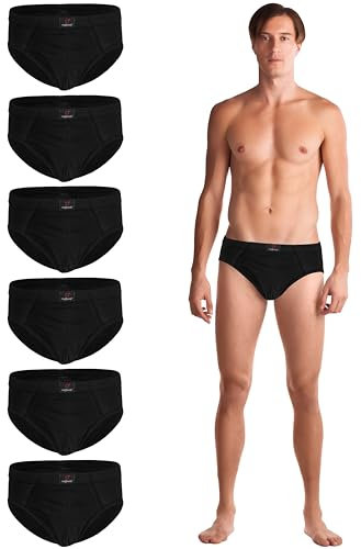 TEXEMP 6er Pack Herren Slips Baumwolle Slip Unterhosen Sportslip Männer Schlüpfer Unterwäsche - 6er Pack 3XL