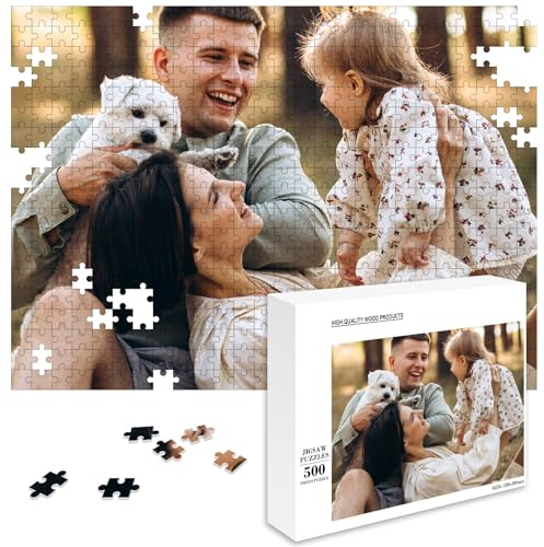 MJARTORIA Personalisiert Puzzle Selbst Gestalten 35 70 120 200 300 500 1000 Teile, Fotopuzzle mit Eigenem Bild Text Namen Geschenk für Erwachsene Jungen Mädchen Kinder