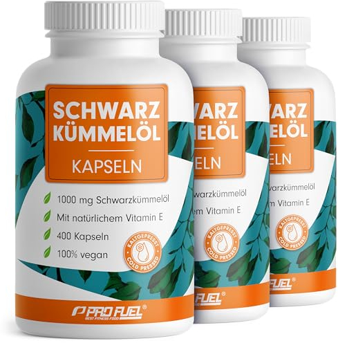 Schwarzkümmelöl Kapseln 1200x VEGAN, 1000mg ägyptisches Schwarzkümmelöl Tag pro Tag, WICHTIG: Vegane Kapselhülle OHNE Gelatine!, natürliches Vitamin E, laborgeprüft & zertifiziert