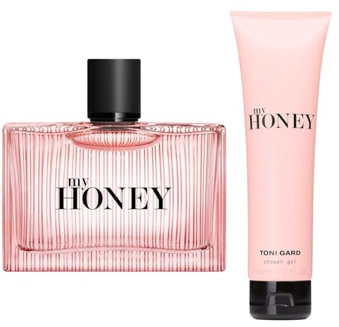Toni Gard MY HONEY FOR WOMAN Eau de Parfum / 90 ML + Shower Gel / 150 ML PINK for her Helle Hölzer Himbeere Moschus Lotusblüte Jasmin Magnolie Honigtau Nektarine Mirabelle floral fruchtig für Sie