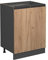 Vicco Küchenunterschrank R-Line, Goldkraft Eiche/Anthrazit, 60 cm, AP Anthrazit
