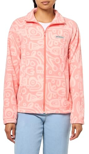 Columbia Women's Benton Springs Printed Full Zip, Alpenglow Marker Made Tonal, L