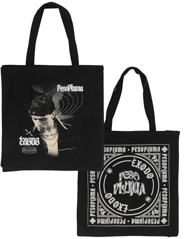 Peso Pluma Offizielle Merch Éxodo Tour Tragetasche, Schwarz, Schwarz, Offizielle Merch Éxodo Tour Tragetasche