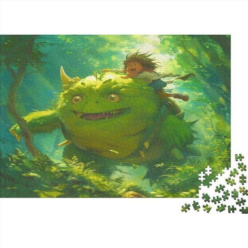 lihuogongsio Monster Puzzle 1000 Teile Puzzle Für Erwachsene Ghibli Stress Abbauen Familien-Puzzlespiel DIY Kreative Unterhaltung Schöne Geschenkidee Kräftigen Farben 1000pcs (75x50cm)