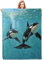 VANZEV Orca-Decke, Geschenke für Frauen, Ozean-Orca-Flanelldecke, weich, warm, leicht, Überwurfdecken für Bett, Couch, Zuhause, Reisen, Dekoration, 127 x 152,4 cm
