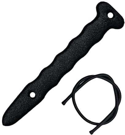 Kubotan Selbstverteidigung für Schlüsselanhänger mit ergonomischem Griff – Selbstverteidigung Waffen legal, Selbstverteidigung Frauen, Verteidigungs Waffen für Frauen (defender2go F3 - schwarz)
