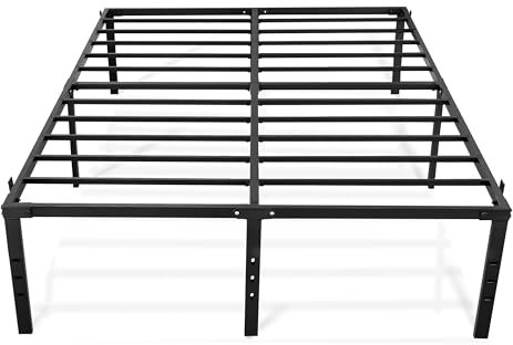 Crystals Metal Bed Frame - Double Size Metal Bed | Metal Bed Frame with Under Bed Storage Space (Double (135 * 190 * 45.7 cm), Rectangular)