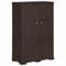 Somanki Kunststoffschrank 79x43x125 cm Holzdesign Braun, Lagerschrank, Kunstoffschränke, Putzmittelschrank, Beistellschrank, Geräteschrank, Mehrzweckschrank