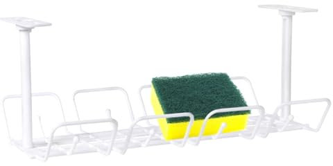 Cord Organizer for Desk Under - Management Tray | no Drill Under Desk Cable Tray, Sturdy Metal Cord Organizer Desk, Metal Wire Cable Holder for Desks, Offices, and Kitchens, No Need to Drill Holes