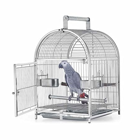 DZZTHSH Vogelkäfig aus Edelstahl, Vogelkäfig aus Schmiedeeisen, Papageienkäfig, atmungsaktiver Reisekäfig, Spielzeug Vogelkäfig, geeignet für sehr kleine Finken Unzertrennliche