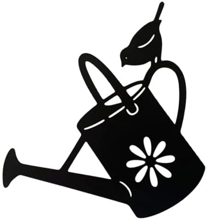 Cabilock Vogeltränke Gießkanne Wanddekoration Vintage Wandschmuck Für Wohnzimmer Und Garten Robuster Eisen-wanddeko Einzigartigem Design Für Innen Und Außenbereiche