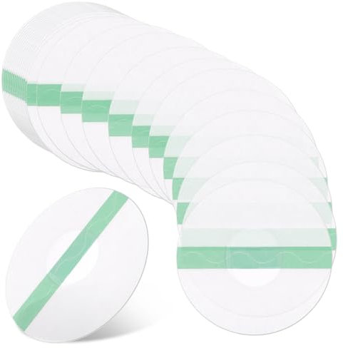 50 Pack Sensor Covers Compatible With Freestyle Libre 1/2/3, Waterproof Adhesive Green CGM Patches Transparent Breathable Glucose Monitor Protector On The Center Long Lasting Without Hole For Swimming