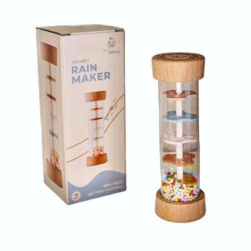 Palo de lluvia bebe | Juguete Montessori 0-6 meses | Estimulación temprana bebes | Juguetes sensoriales bebe 0-6 meses | Instrumentos musicales bebé | Sonajero Bebe Pituso