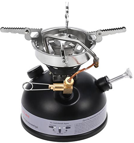 Snnozy Mini hornillo de gasolina portátil para acampar al aire libre, combustible líquido, alcohol, diésel, hornillo de aceite