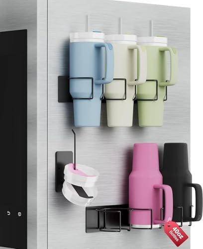 Stanley Becherhalter für Kühlschrank, Wasserflaschen-Organizer für Stanley Becher mit Griff, Becherdeckel-Organizer, für Stanley-Becherzubehör, ideales Geschenk, 2 Stück