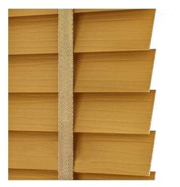 Imitación Madera Estores para Ventanas Persianas de PVC Persianas con Aislamiento Montaje Rápido y Fácil para Salón Cocina(Gold,75x130cm/2.4x4.2ft)