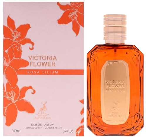 Maison Alhambra Victoria Flower Rosa Lilium - Fresh, Floral, Creamy, Musky - Langanhaltendes Eau de Parfum für Damen, 100 ml