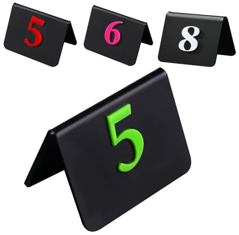 10 Pack Black Acrylic Table Numbers 1-10/11-20/20-31... Plastic Tent Table Numbers - 3D Digital, Double Sided Numbered Freestanding Table Tent Numbers for Wedding Party and Events(Green,31-40)