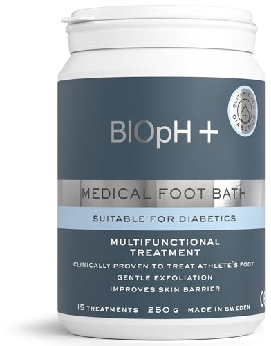 BIOpH+ Medizinisches Fußbad 250 g | Für Diabetiker geeignet | Klinisch geprüft bei Fußpilz, rissigen Fersen, Hornhaut und trockener Haut | Tiefenreinigung und Hauterneuerung