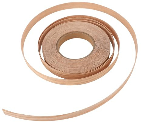 FTVOGUE Kantenstreifen, 1,9 Cm Breit, 15 M, Vorgeklebtes Holzfurnierband aus Roter Eiche mit Schmelzkleber, für Schränke, Möbel, Regale, Sperrholz, MDF