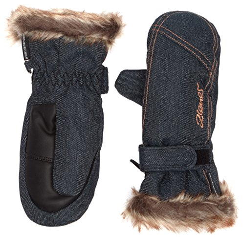 Ziener Damen LED Mitten Girls Glove junior Skihandschuh, Denim, 3