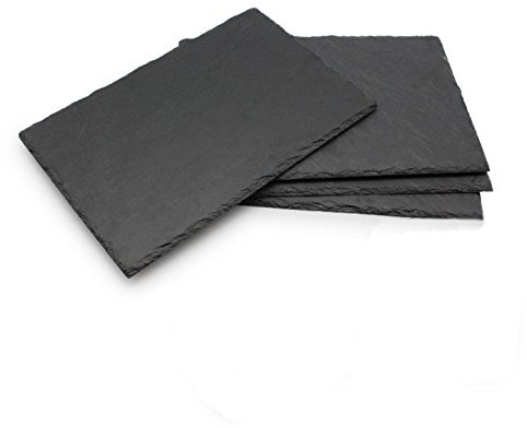 VanGogh Tableware 4 Pieces Set Slate PlaceMats Dining Table Mats Runner Serving Tray Appertise Plates Cheese Boards 30x20cm