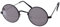 TE-Trend 70er Hippie Karneval Brille rund schwarz verspiegelt Kostüm Zubehör Partybrille Flower Power Lennon Osborne