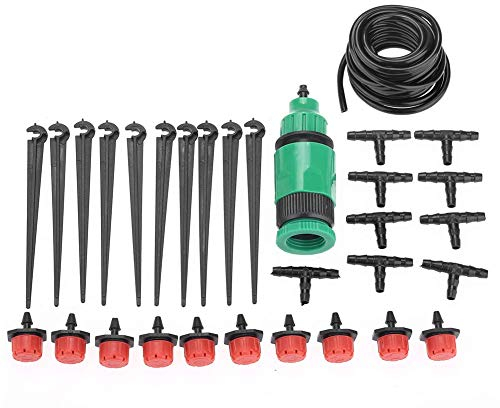 Kit di Irrigazione a Goccia, di Irrigazione Kit Regolabile Kit di Irrigazione Automatica per Piante da Fiore Patio Panoramico(5m)