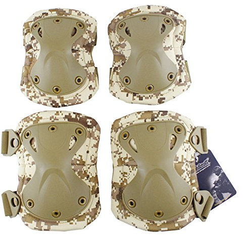 Set King Kong tattico, sportivo, protettivo, per esterni, multicolore, con ginocchiere e gomitiere di sicurezza, per caccia softair militare