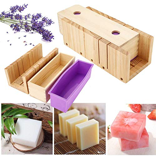 JasCherry Coupe Savon Fait à la Main Kit en Bois - Réglable Outil de Fabrication de Savon Boîte en Bois - Multi-Fonction Outil de découpe #1