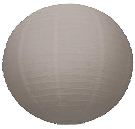 Große japanische Laterne, Taupe, Lampion, Papier, 50 cm, zum Aufhängen