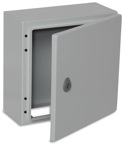 BOXEXPERT® Verteilerkasten außen wasserdicht [Schutzklasse IP66, Stahlblech] 300x300x150mm - Serie Treva | Schaltschrank außen | Stromkasten Außenbereich | Schaltkasten | Verteilerkästen