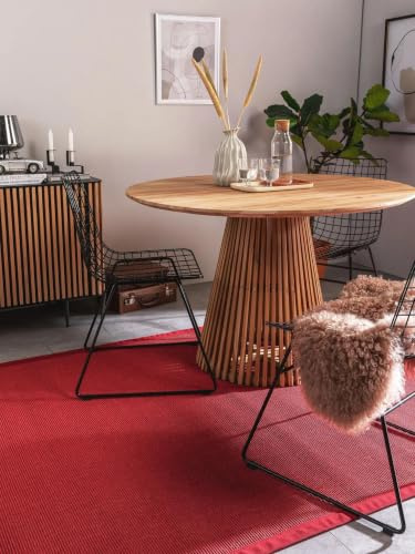benuta Nest Sisal Naturfaser Teppich Sana - Rot 160x230 cm - Robuster Teppich für Esszimmer & Wohnzimmer - 100% Sisal Naturfaser - Zeitloses Design