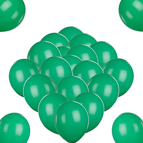 Premium Luftballons Grün • Helium Luftballons • 50 Stück • reißfest • Grüne Luftballons Helium geeignet für eine schöne Party Deko, Geburtstagsdeko, JGA Deko, Fasching, 100% Naturlatex