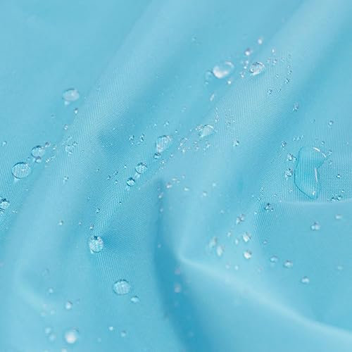 TOLKO wasserdichter Stoff Meterware | festes Segeltuch Nylon Stoff Planenstoff Nylonplane | Reißfest und Langlebig | 115cm breit | schwerer wasserfest beschichteter Outdoorstoff (Hell Blau)