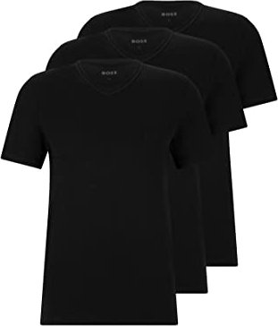 BOSS Herren V-Neck T-Shirt, 3er Pack Classic, Black, XXL