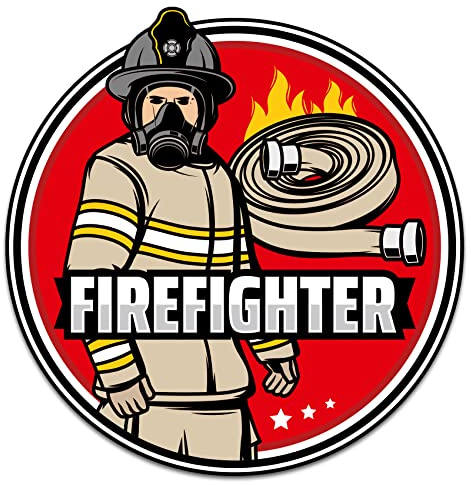 Feuerwehr Aufkleber Sticker für Auto Motorrad Bus Boot helm heckscheibe Kfz Zubehör wetterfest selbstklebend R186 (02 Firefighter)