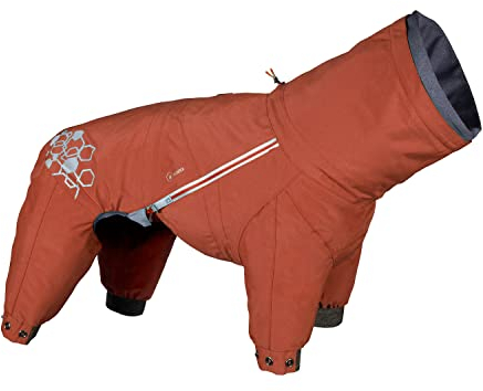 Hurtta Mudventure Overall ECO, Hunderegenmantel, Wasserdicht, Cinnamon-Orange, 50M