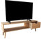 LoMasCasa - Mueble Televisión Salón Modelo Koke 3 En Madera Maciza de Pino Natural Ecológica Estilo Nórdico Todo Madera con un Cajón y Patas en Madera Medidas 120x30x41,50 cm
